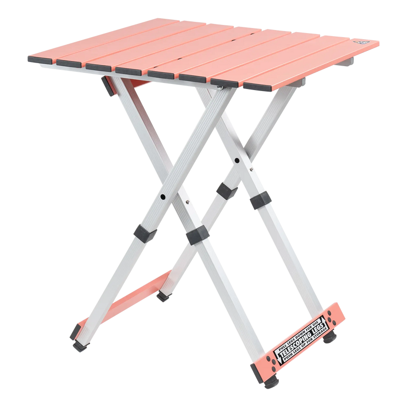 Heavy-Duty Grilling Compact Camp Table 20 - Choice 513 - Master Outdoor Kitchen Station for Tailgating & BBQ - Coral
