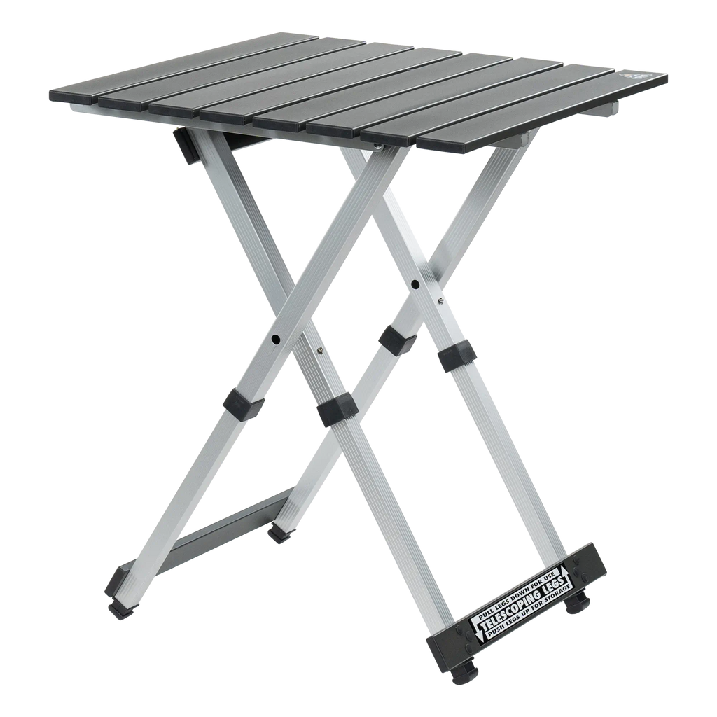 Heavy-Duty Grilling Compact Camp Table 20 - Choice 513 - Master Outdoor Kitchen Station for Tailgating & BBQ - Black Chrome