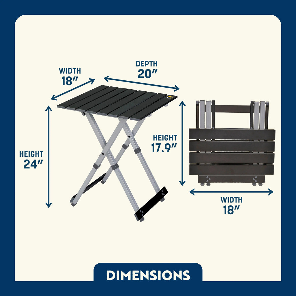 Heavy-Duty Grilling Compact Camp Table 20 - Choice 513 - Master Outdoor Kitchen Station for Tailgating & BBQ Detail