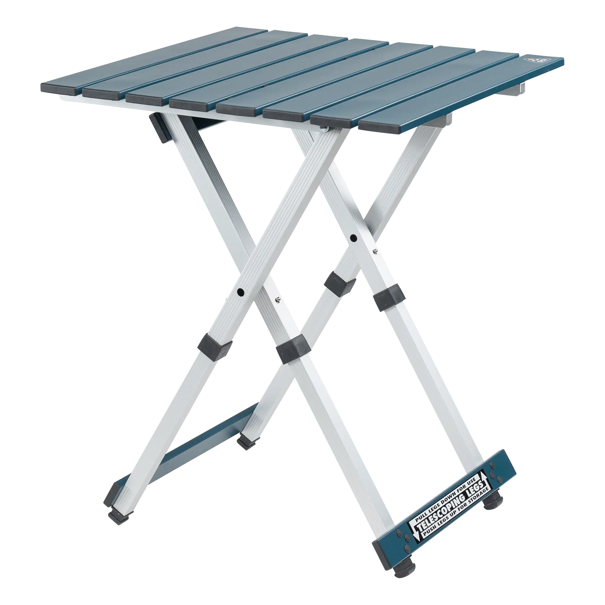 Heavy-Duty Grilling Compact Camp Table 20 - Choice 513 - Master Outdoor Kitchen Station for Tailgating & BBQ - Teal
