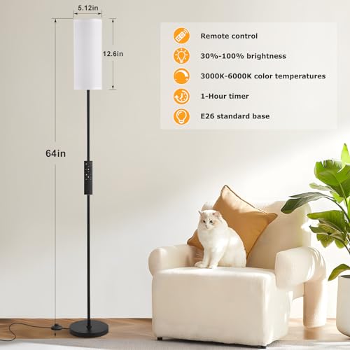 upgraded Ambimall Floor Lamps for Living Room, 64" Modern Floor Essentials