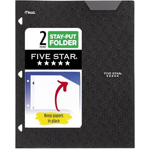 Minimalist Five Star 2-Pocket Folder, Plastic Folder with Essentials