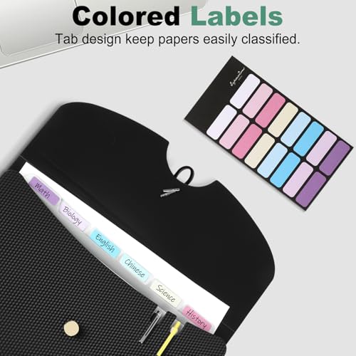 Sooez 7 Pocket Expanding File Folder, high-quality Accordion File Organizer, Collection