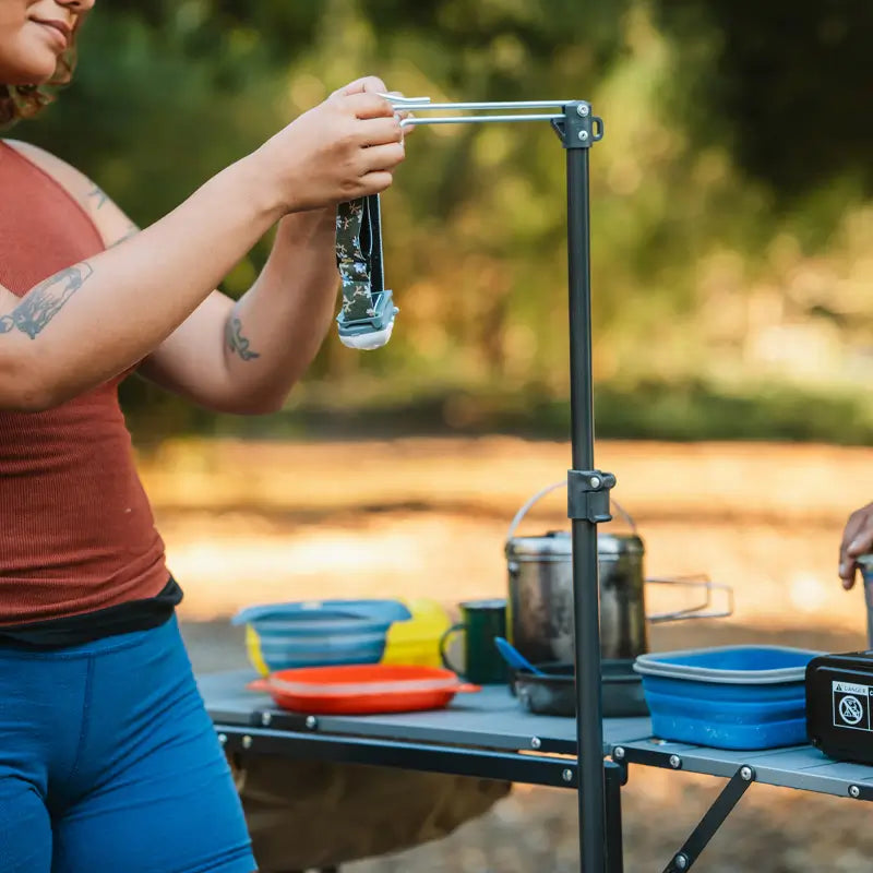 Compact Grilling Master Cook Station - Choice 171 - Heavy-Duty Stainless Steel Camp Cooking Gear Detail