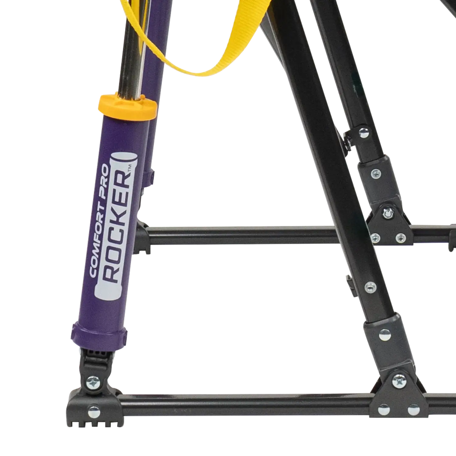 Patented Spring-Action College Comfort Pro Rocker - LSU Tigers - Choice 880 - Heavy-Duty Kickback Rocker with Beverage Holder Detail