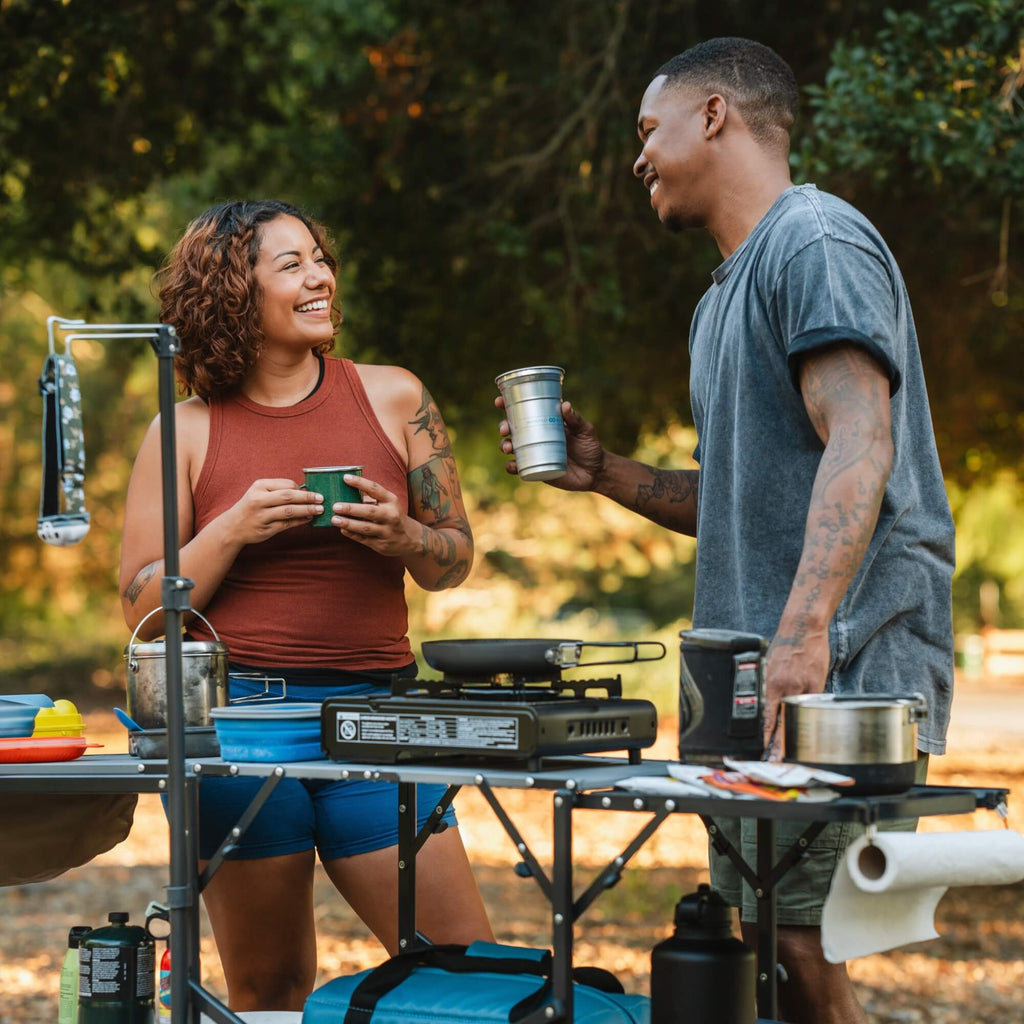Compact Grilling Master Cook Station - Choice 171 - Heavy-Duty Stainless Steel Camp Cooking Gear Detail